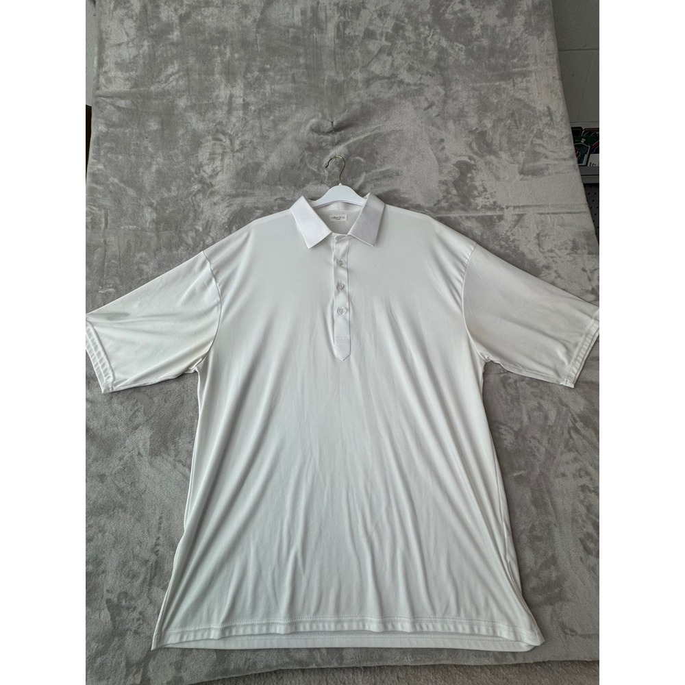 Collars & Co Mens White Dress Collar Polo Shirt Short Sleeve Size 3XL 100% Poly